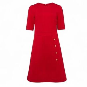 Hobbs London Anela Dress In Flag Red Size US 14